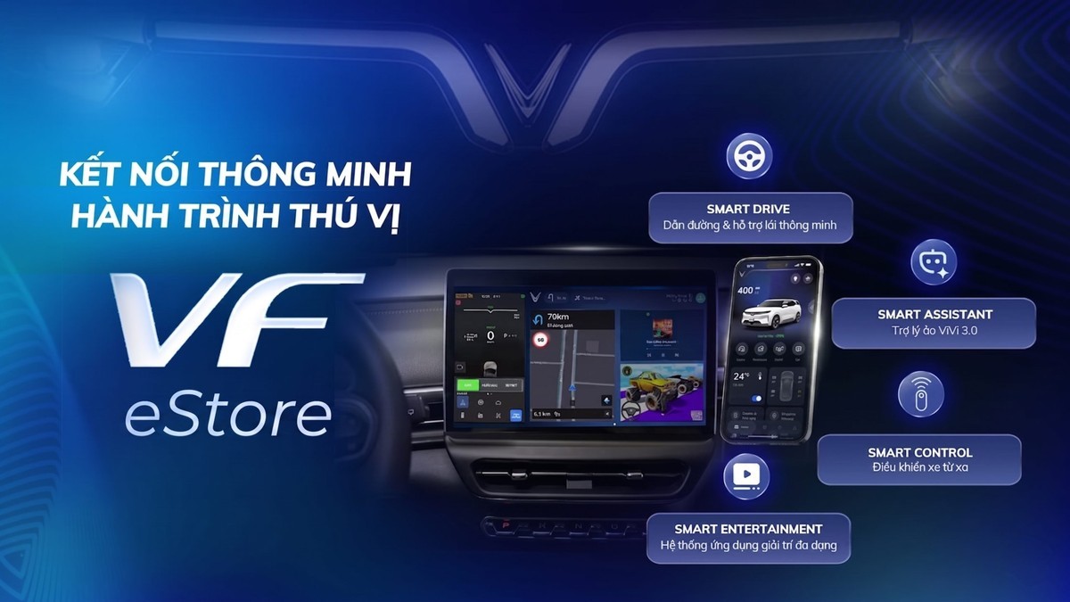 Giao diện các gói dịch vụ số trên VF eStore của VinFast